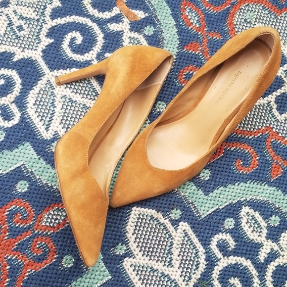 Banana Republic Shoes - Banana Republic Brown/Tan Suede Heels GUC